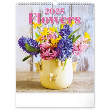 Falinaptár képes  300x340mm Flowers Realsystem 2026.