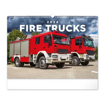 Falinaptár képes  480×330mm Fire Trucks Realsystem 2026.