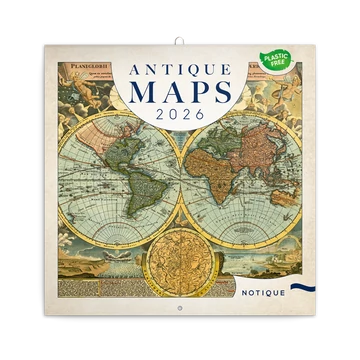 Falinaptár képes lemeznaptár 300x300mm, Antique Maps Realsystem 2026.