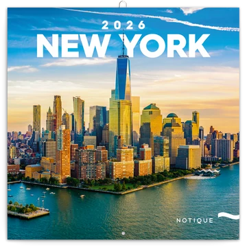Falinaptár képes lemeznaptár 300x300mm, New York Realsystem 2026.