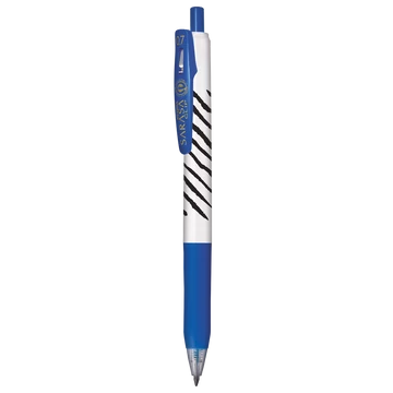Zseléstoll 0,7 mm csíkos test, Zebra Sarasa Clip, kék