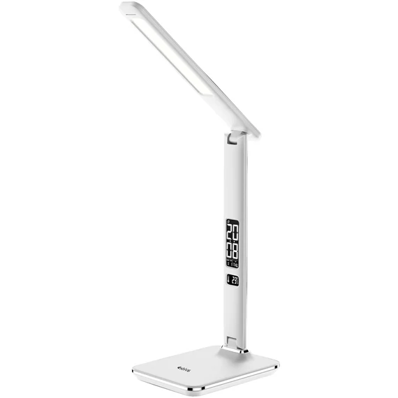 Asztali LED lámpa, Nathan, kijelzős, 6W, 5000K, AVIDE, fehér