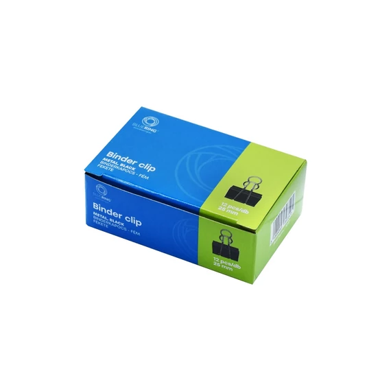 Binderkapocs 25mm, 12 db/doboz, Bluering®