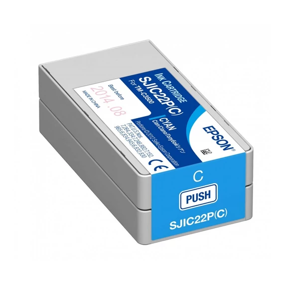 Epson SJIC22P tintapatron cyan ORIGINAL