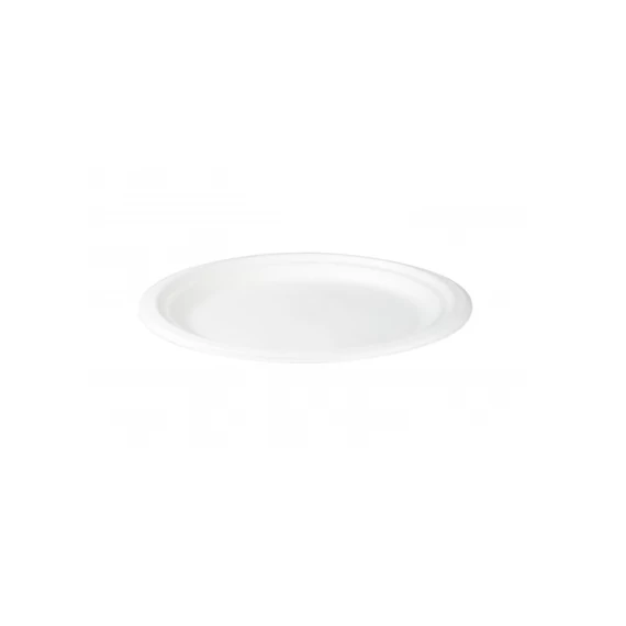 Tányér lapos ovális 25,4 x 19,05 cm komposztálható cukornád 125 db/csomag, natúr