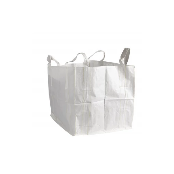 Zsák BIG-BAG 90x90x100 cm 1 tonna teherbírás alul zárt 4 füllel fehér