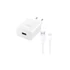 Töltő hálózati HUAWEI CP404B USB aljzat (22.5W, PD gyorstöltő + Type-C kábel) fehér
